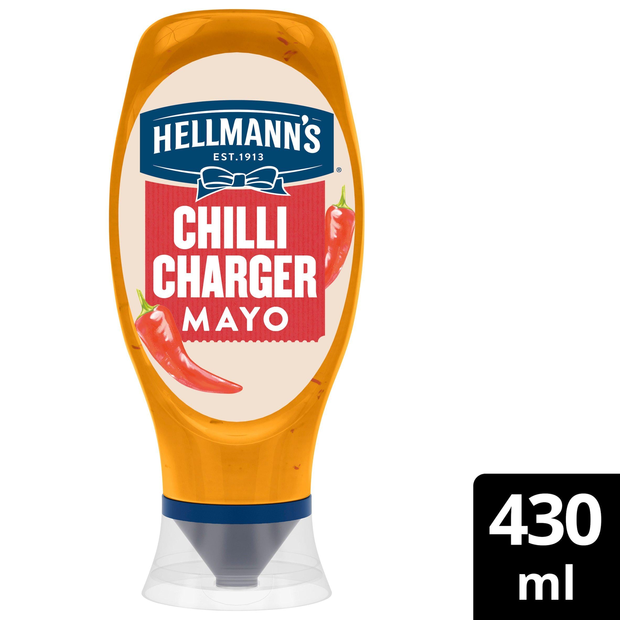 Hellmann's Chilli Charger mayonnaise 430ml, imported from the UK