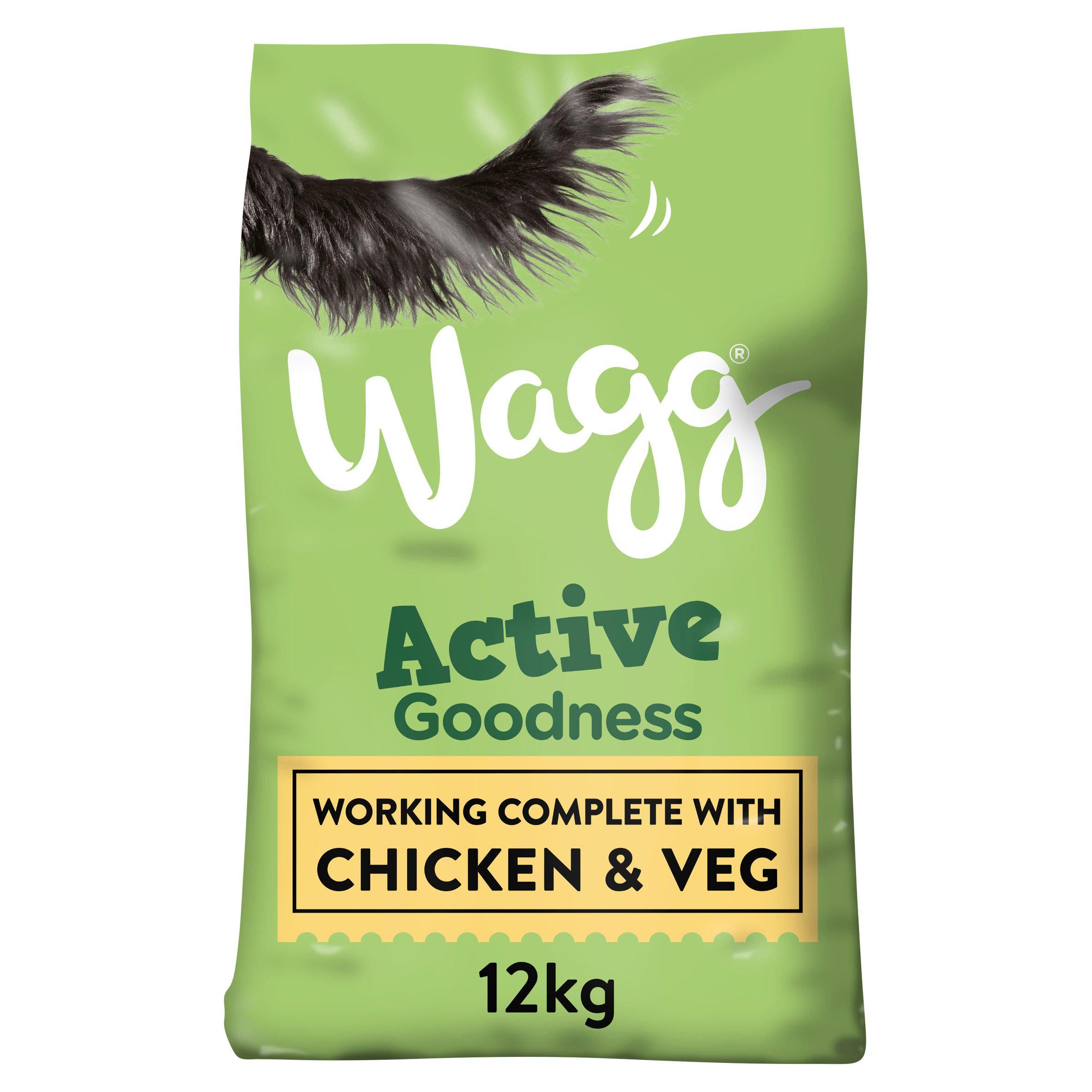Wagg Active Goodness chicken and veg dog food 12kg (British brand)