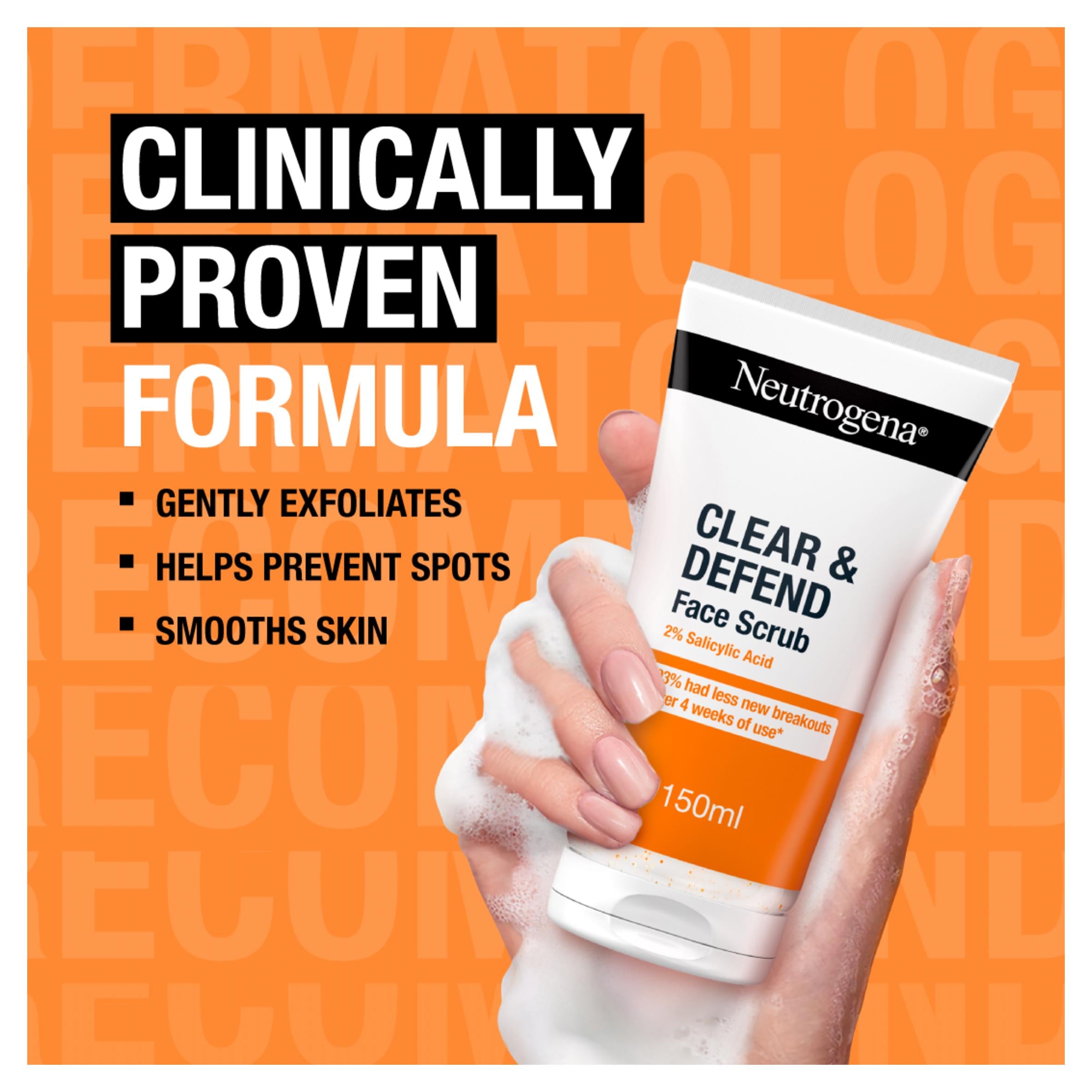 Neutrogena salicylic acid face scrub 150ml, UK version