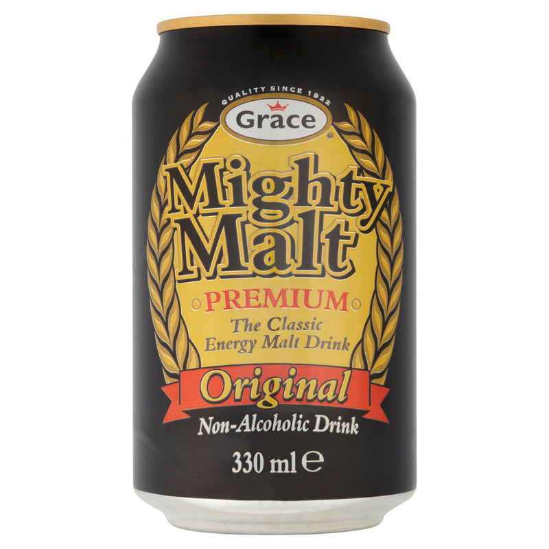 Grace Mighty Malt energy drink 330ml can, UK version