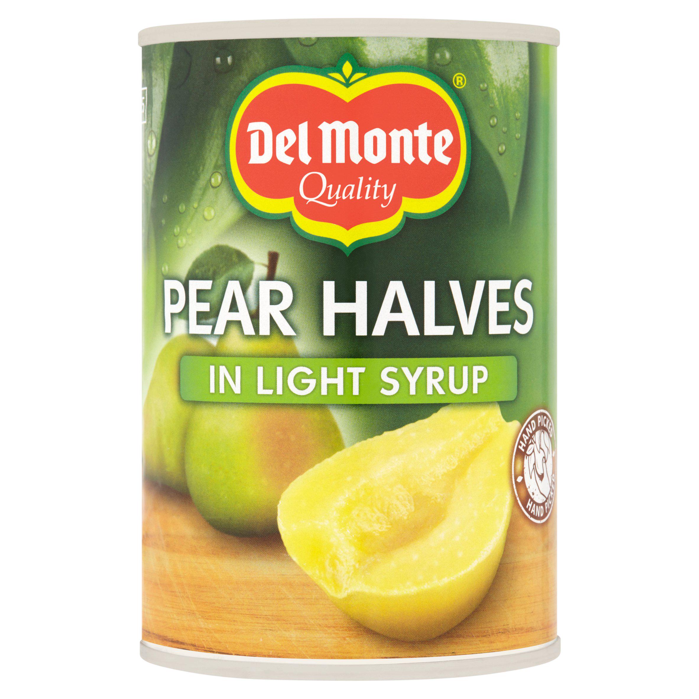 Del Monte pear halves in syrup 420g, imported from the UK