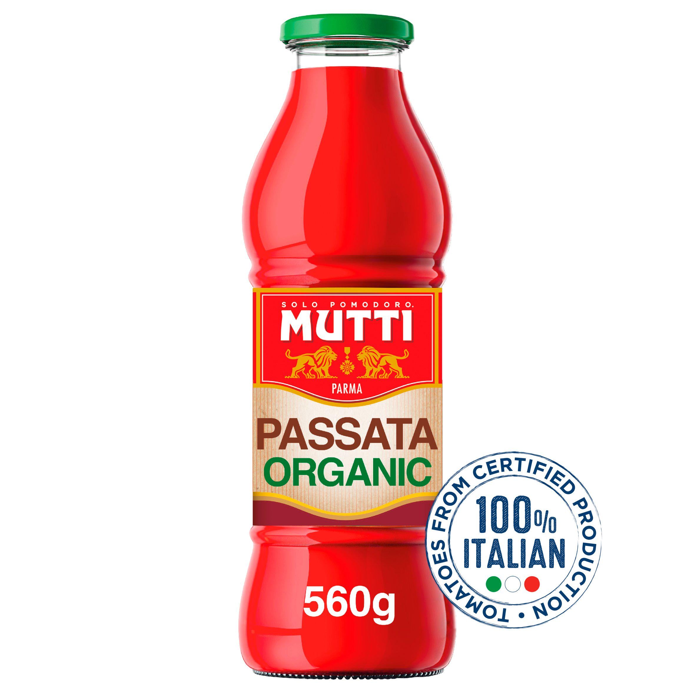Mutti Organic Tomato Passata 560g, UK version