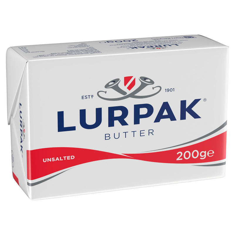 Lurpak unsalted butter 200g, imported from the UK