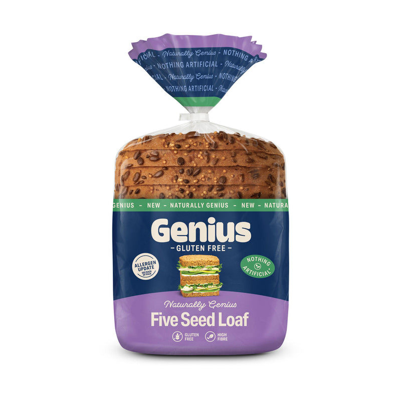 Genius gluten free five seed bread 430g (British brand)