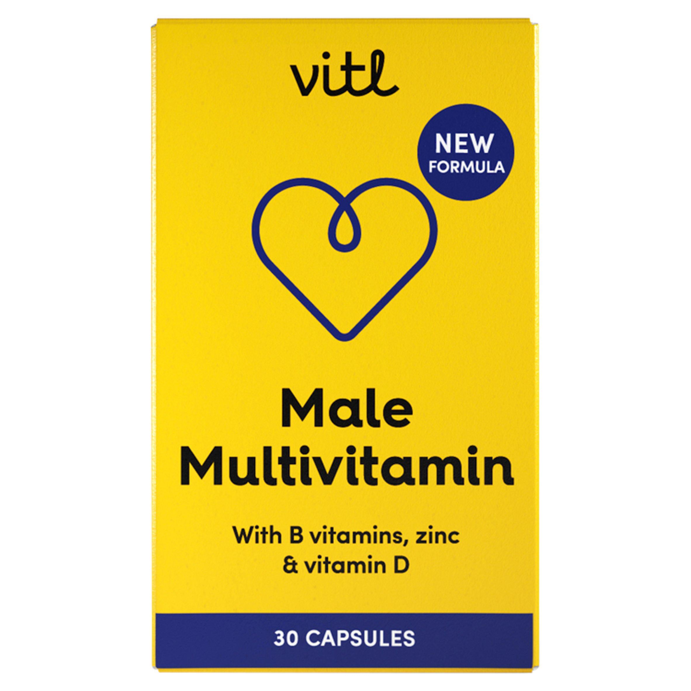 Vitl Male Multivitamin Capsules 30 count (British brand)