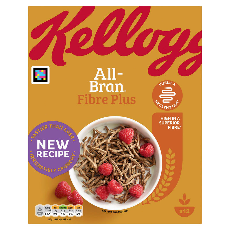 Kellogg's All Bran Fibre Plus breakfast cereal 500g, UK version