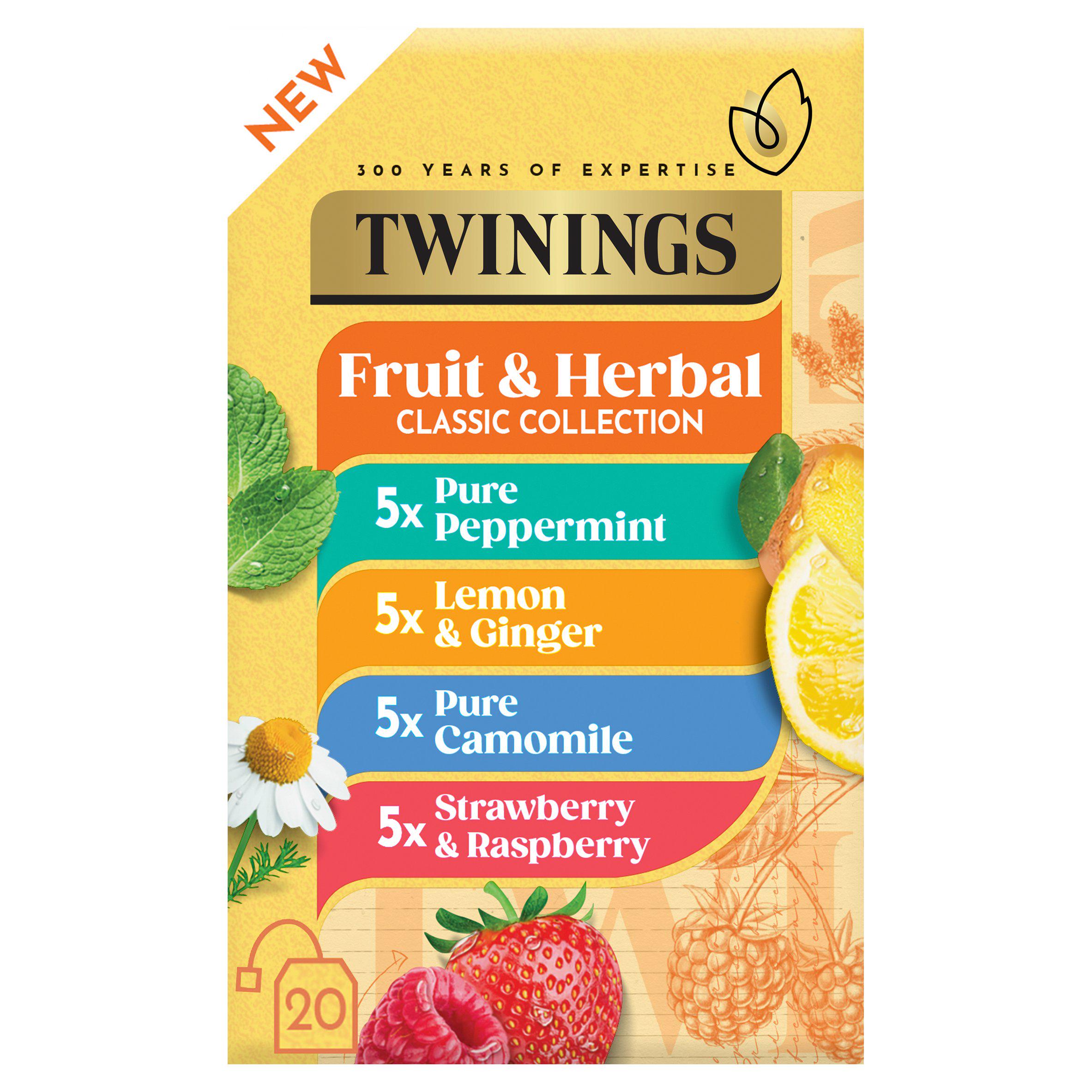 Twinings Fruit and Herbal Collection tea bags 35g (British brand)