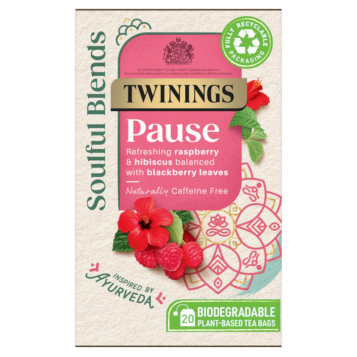 Twinings Raspberry Herbal Tea Bags 36g (British brand)