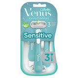 Gillette Venus Extra Comfort Sensitive razors 3 count - British product