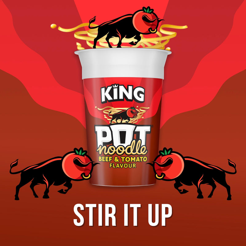 Pot Noodle instant noodles Beef & Tomato 114g (British brand)