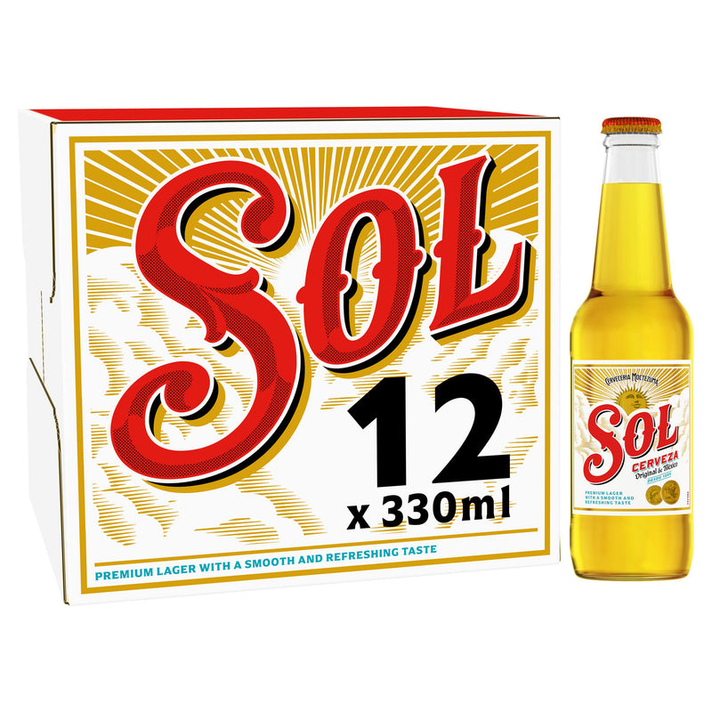 Sol Original de Mexico Premium Lager 12 x 330ml, imported from the UK