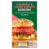 Sainsbury's quinoa sweet potato lentil burgers 350g, imported from the UK