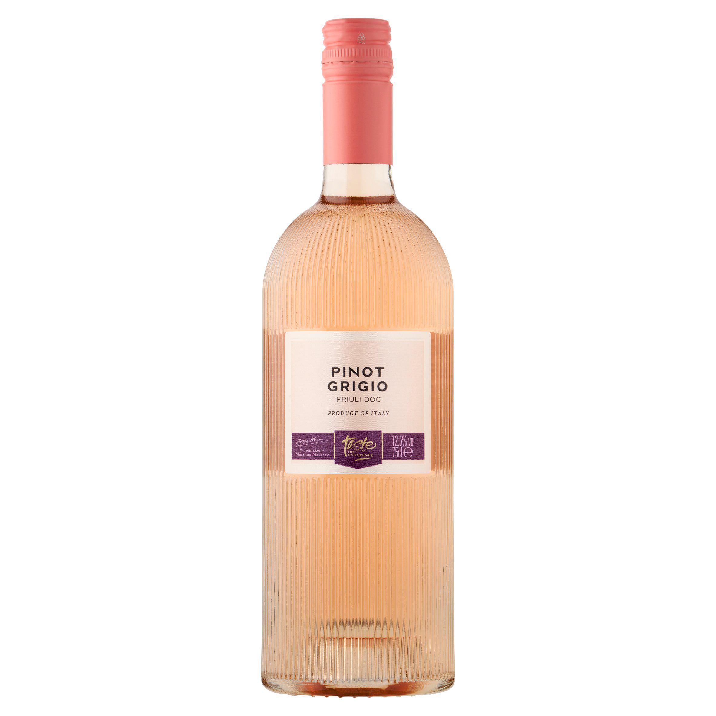 Sainsbury's Taste the Difference Pinot Grigio Rosé wine 75cl, UK version