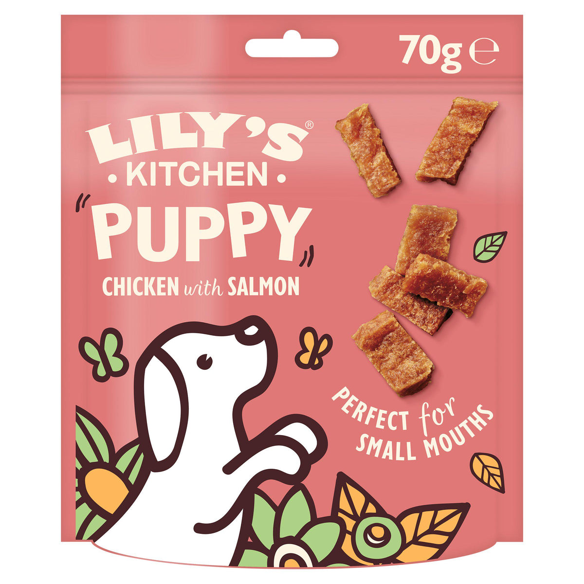 Lily's Kitchen puppy treats chicken and salmon 70g, UK version