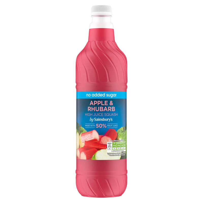 Sainsbury's high juice squash apple and rhubarb 1L, imported from the UK