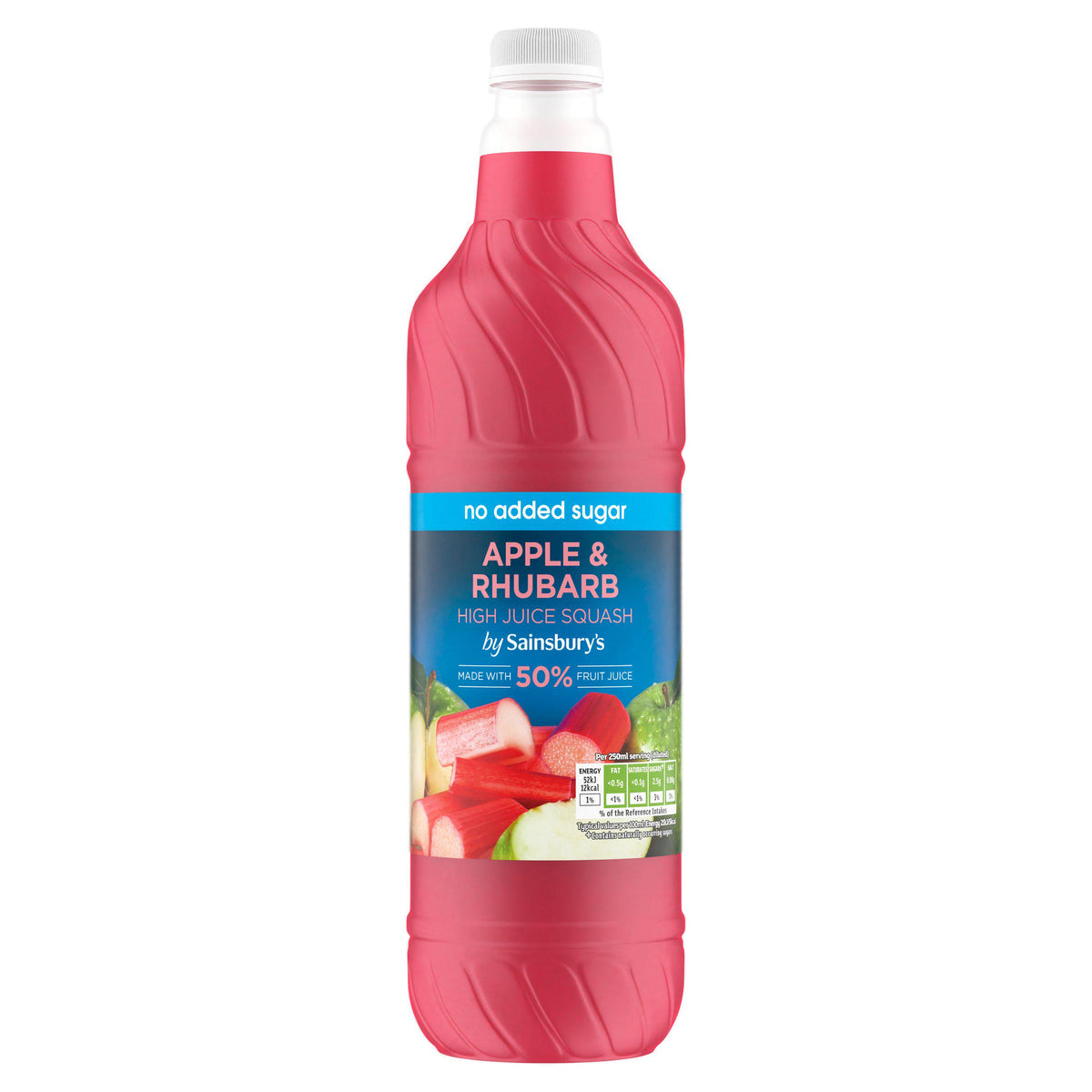 Sainsbury's high juice squash apple and rhubarb 1L, imported from the UK