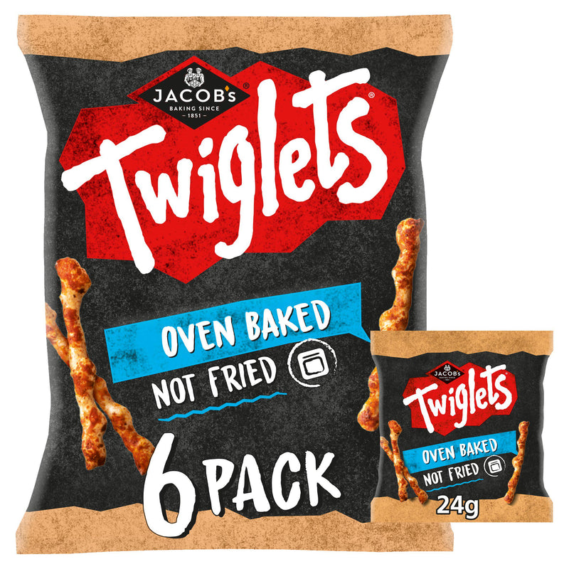 Jacob's Twiglets original baked snacks multipack 6x23g, UK version