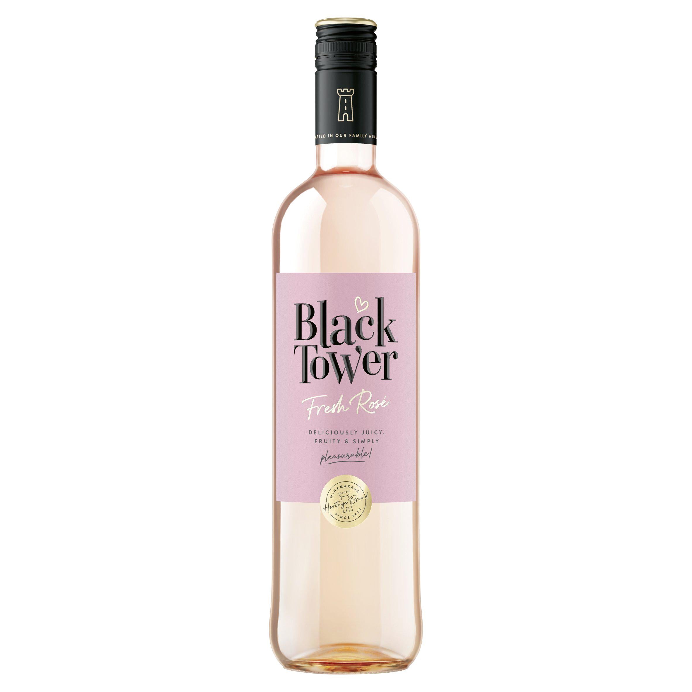 Black Tower Rosé wine 75cl bottle, UK version