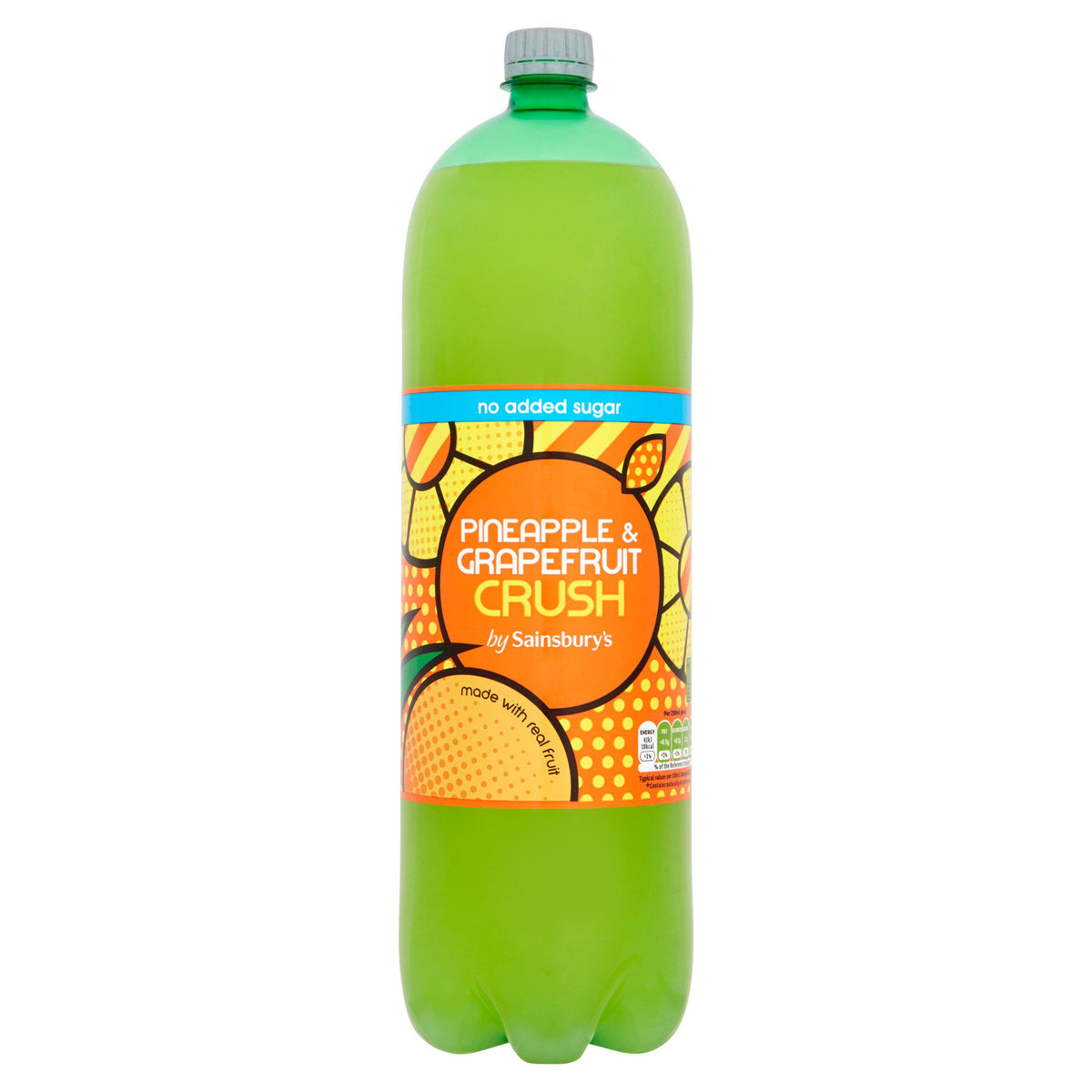 Sainsbury's pineapple grapefruit juice drink no added sugar 2L, UK version