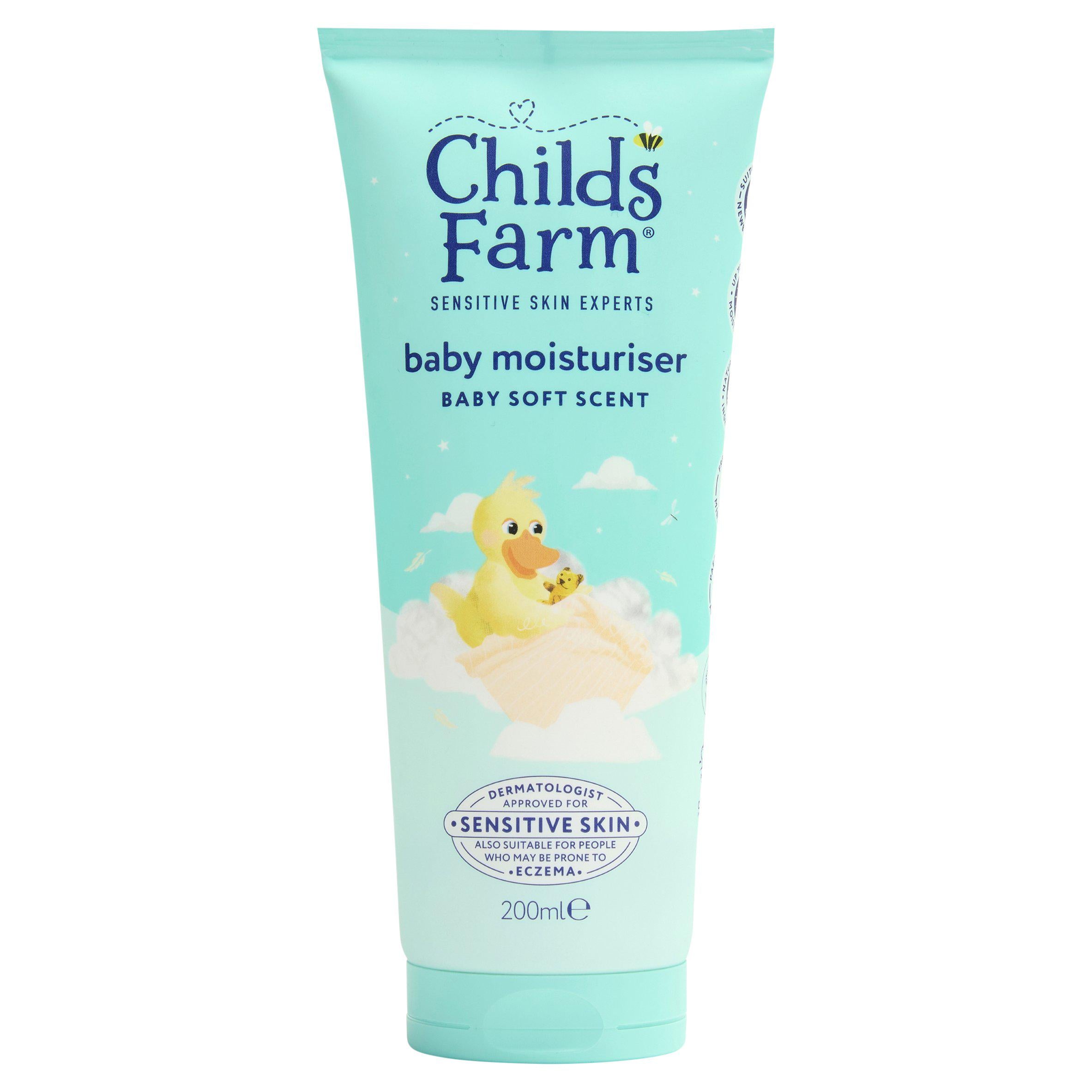 Childs Farm baby moisturiser with soft scent 200ml, imported from the UK