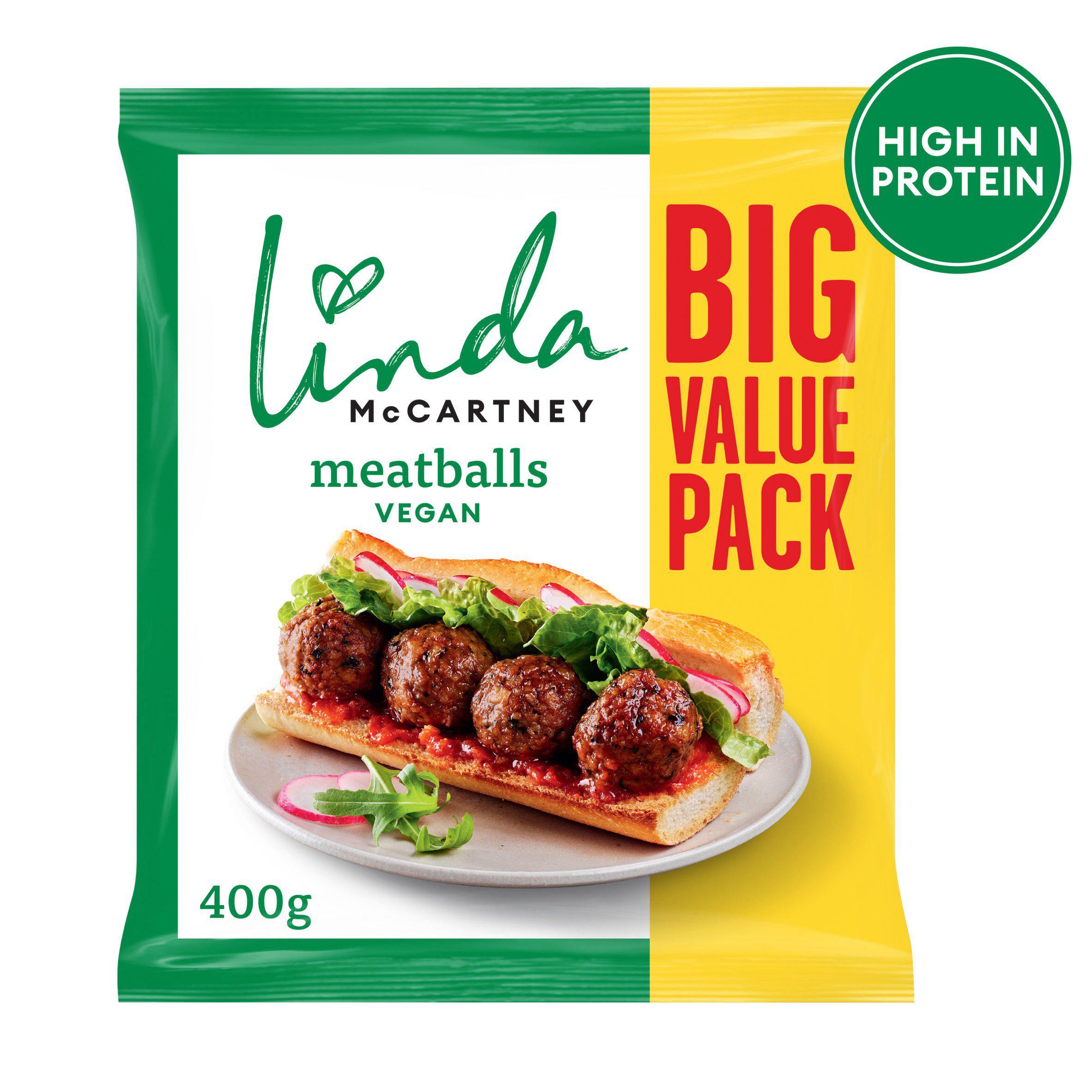 Linda McCartney's vegetarian meatballs 399g, imported from the UK