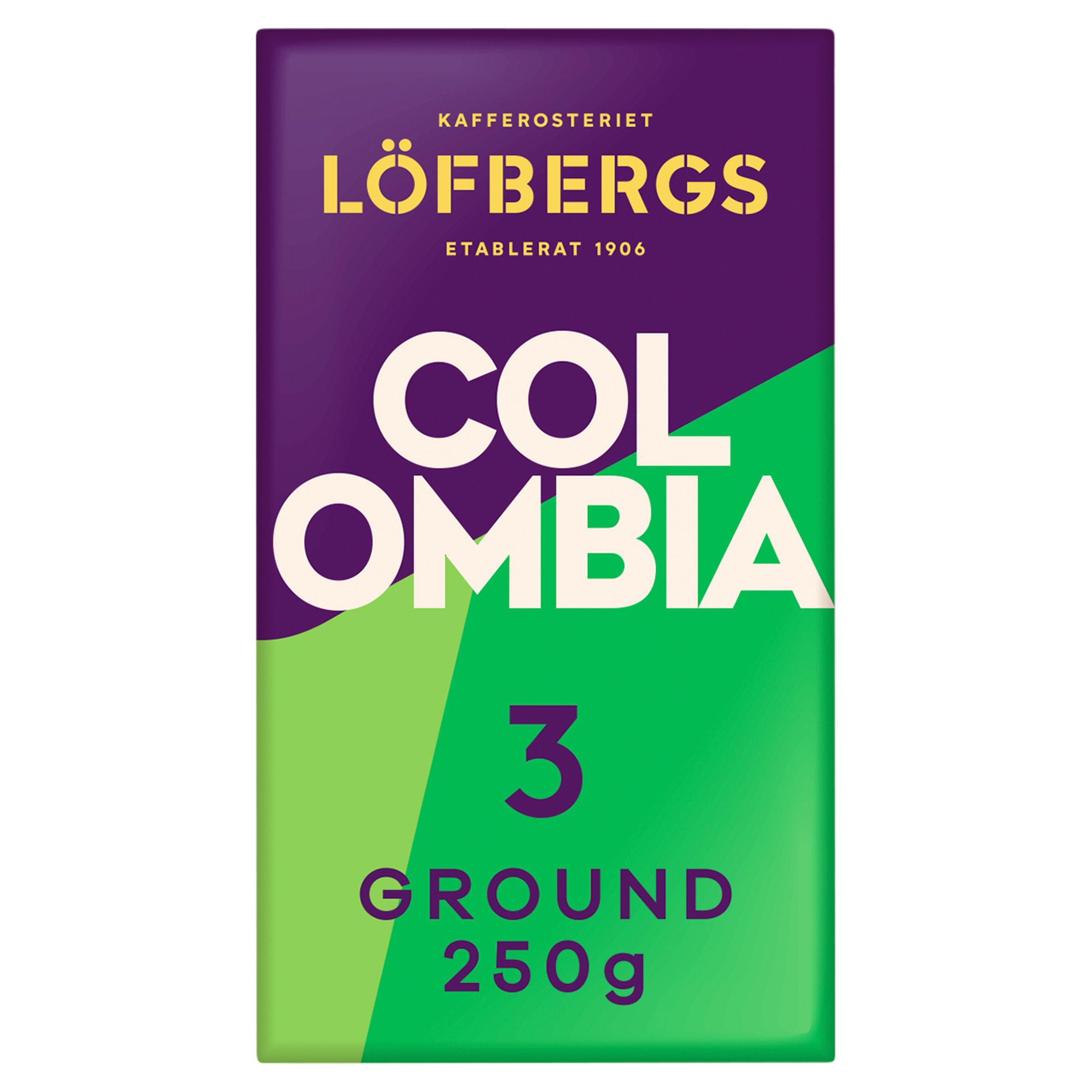 Löfbergs Colombia ground coffee 250g - British product