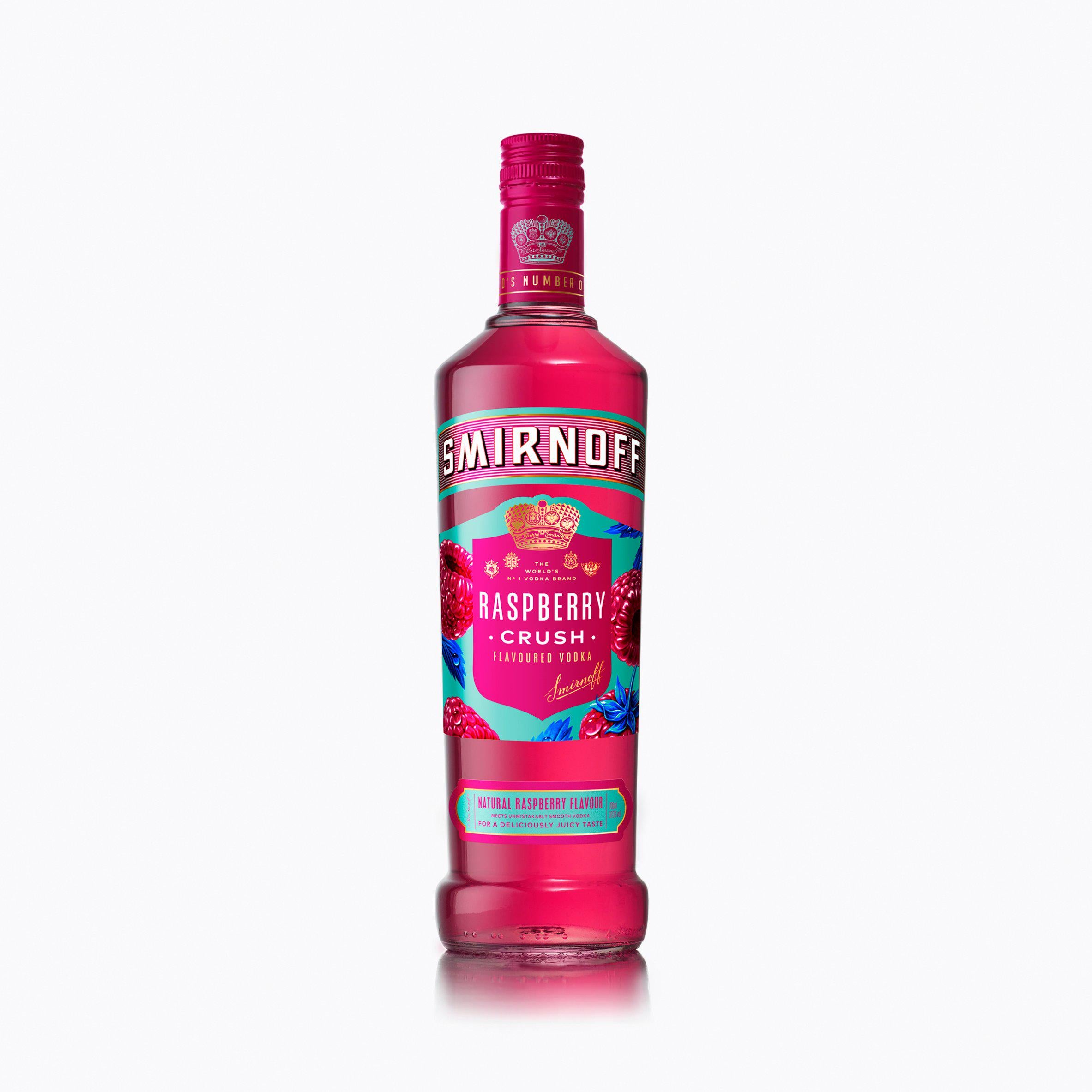Smirnoff Raspberry Crush flavoured vodka 70cl, UK version