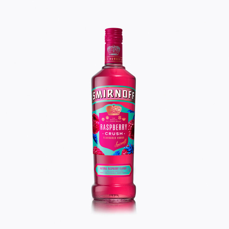Smirnoff Raspberry Crush flavoured vodka 70cl, UK version