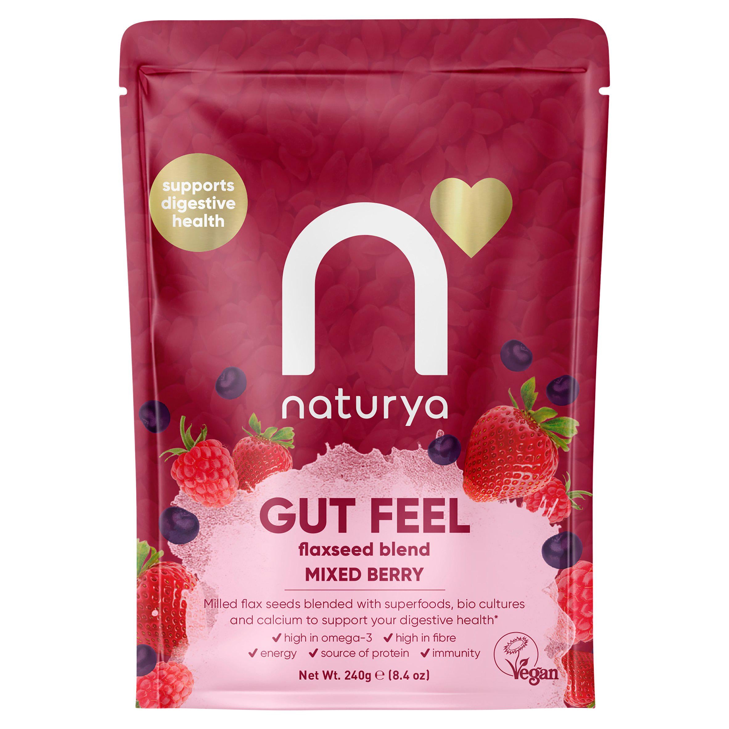 Naturya Gut Feel Flaxseed Blend 240g, imported from the UK