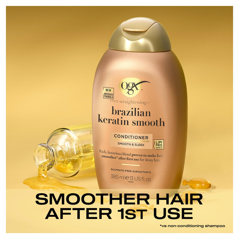 OGX Brazilian Keratin Smooth Conditioner 385ml, UK version