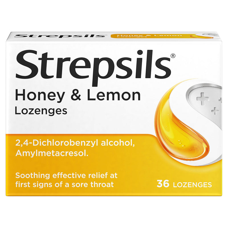 Strepsils Honey & Lemon throat lozenges 36 pack, UK version