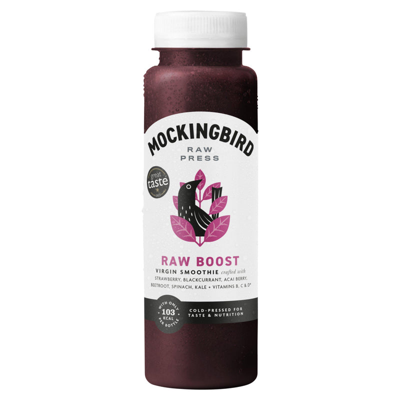 Mockingbird Raw Boost berry beetroot smoothie 250ml (British brand)