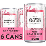 The London Essence Co. pink grapefruit soda 6x150ml, UK version