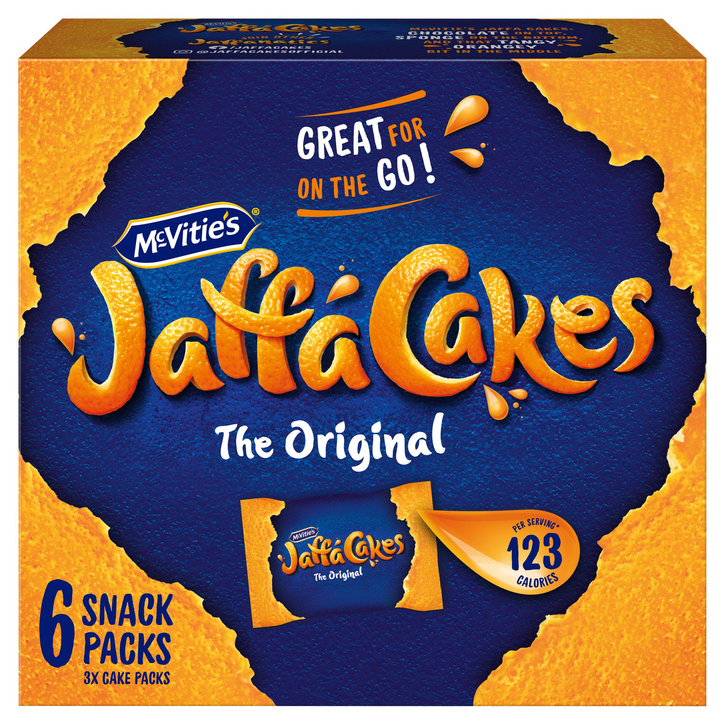 McVitie's Jaffa Cakes Original snack pack 198g, imported from the UK