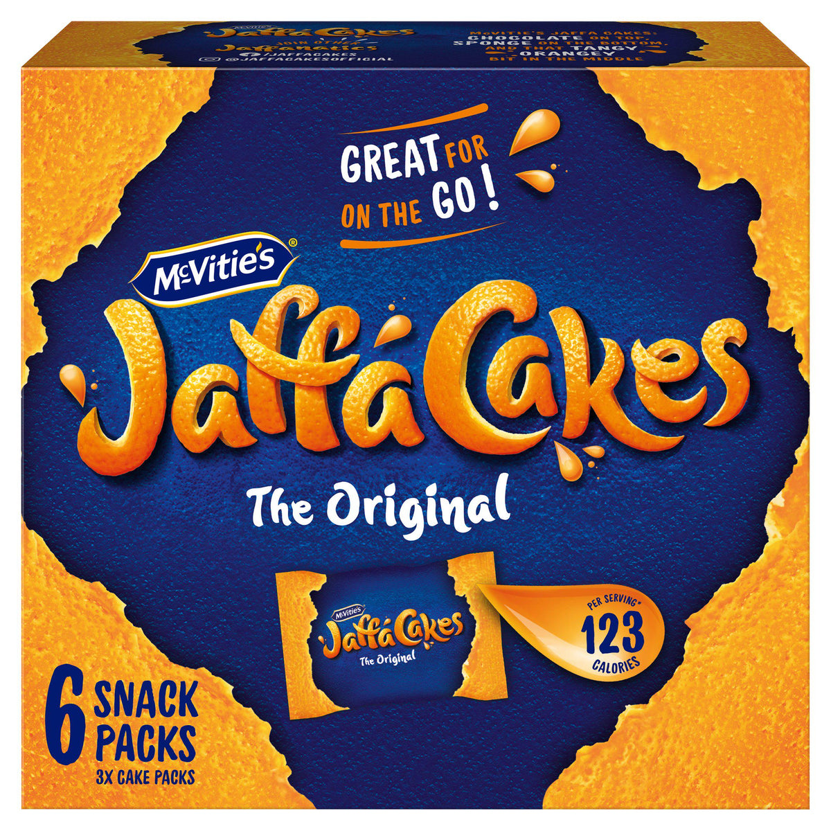 McVitie's Jaffa Cakes Original snack pack 198g, imported from the UK