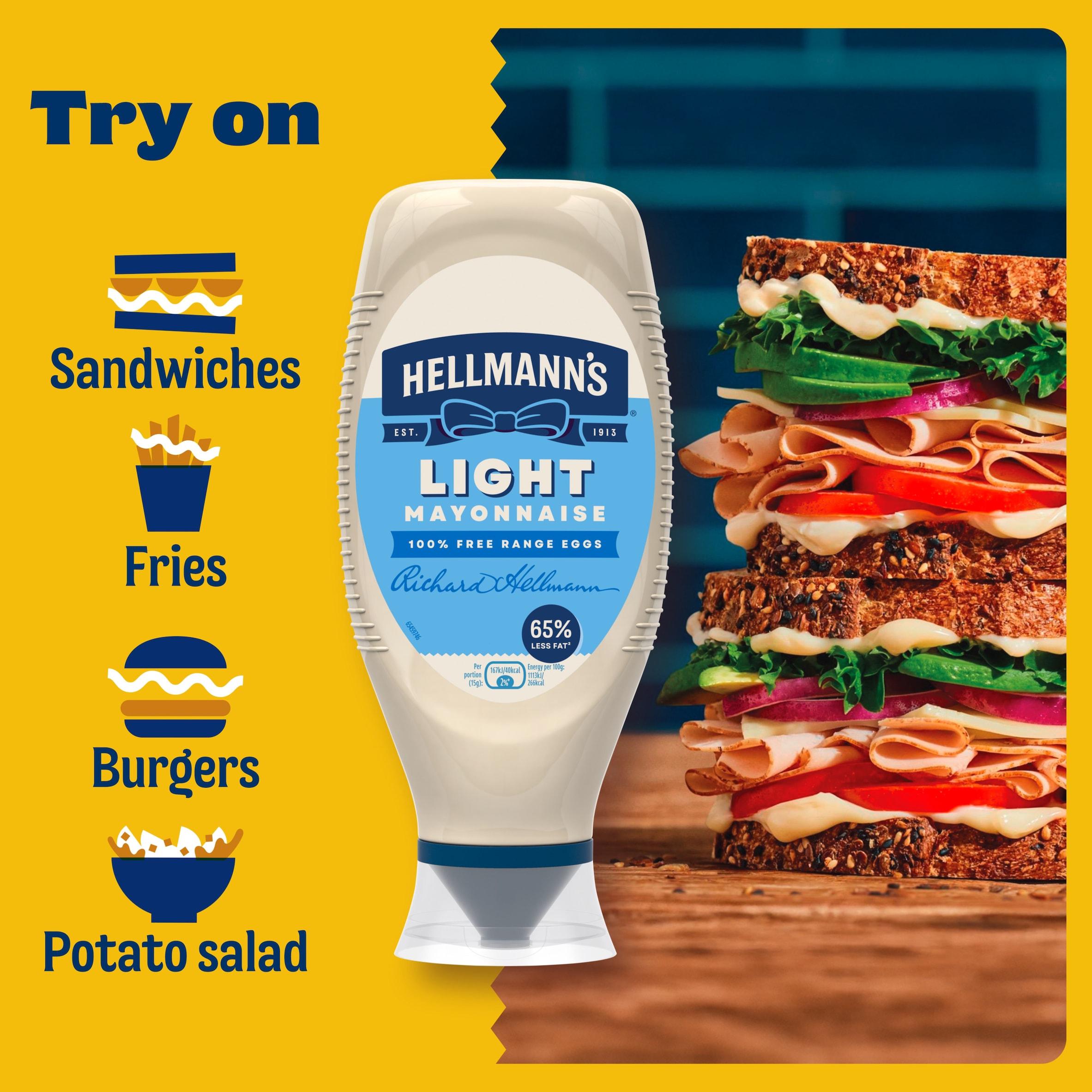 Hellmann's Light Mayonnaise 580ml, imported from the UK