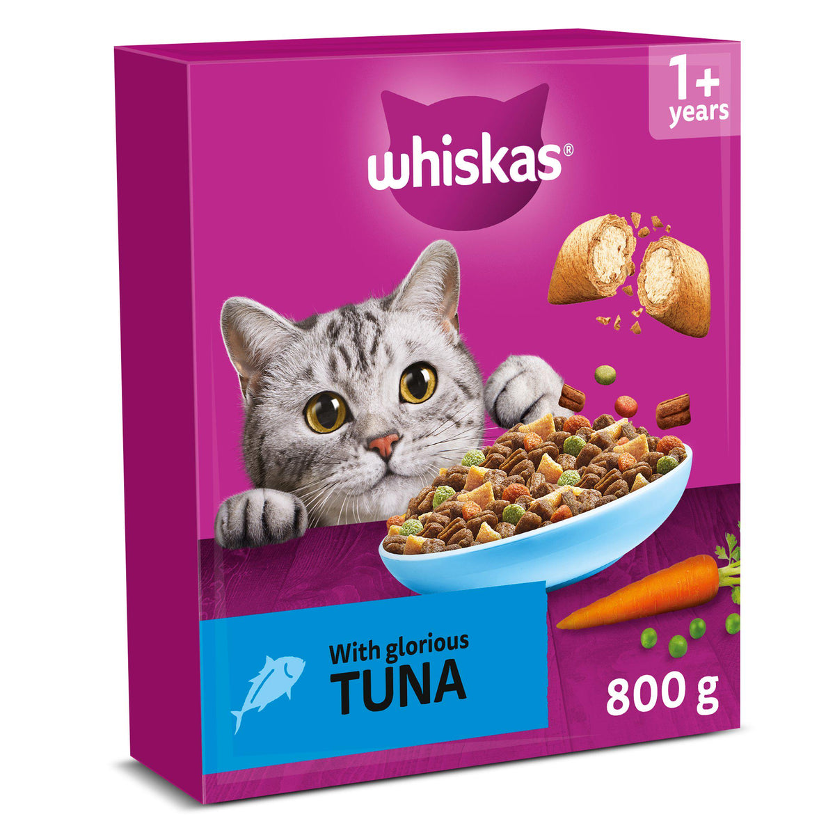 Whiskas tuna dry cat food 800g, UK version