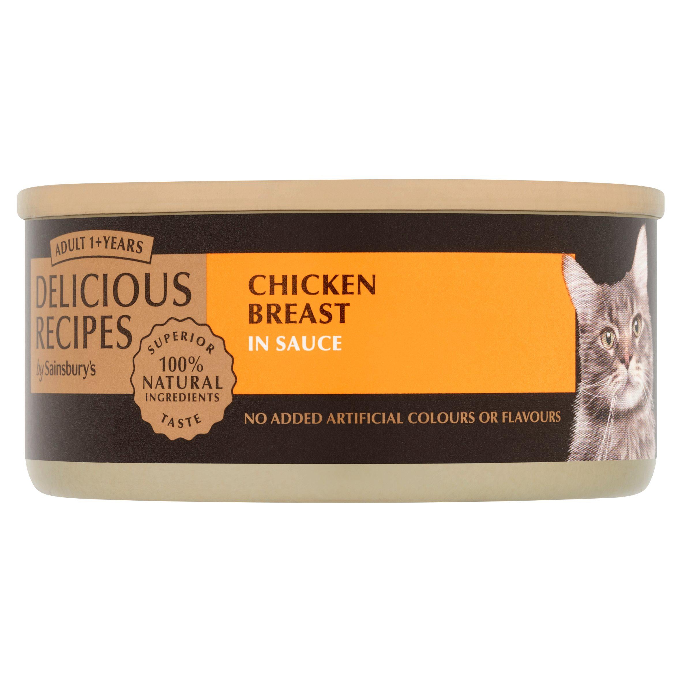 Sainsbury's chicken cat food 70g can (British brand)