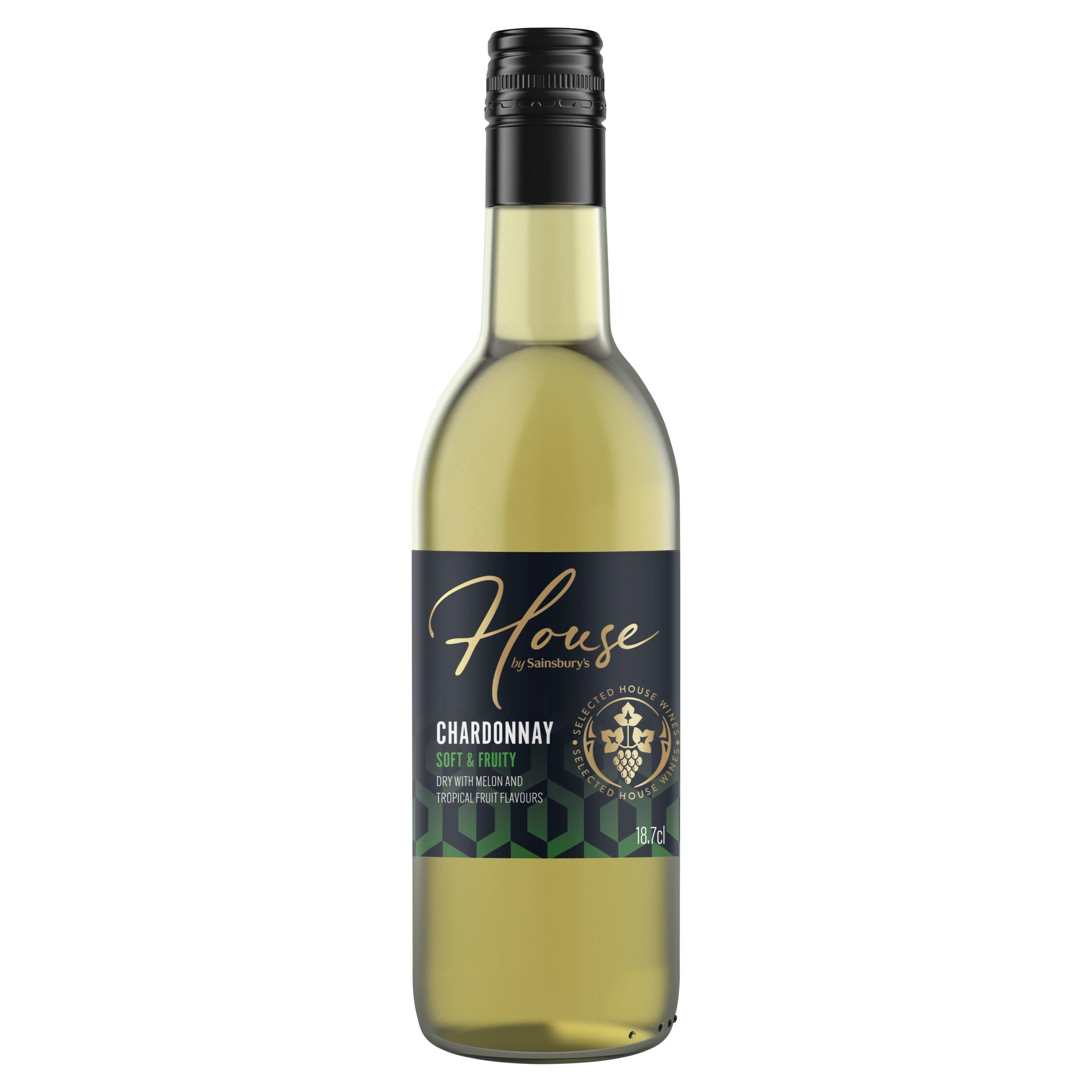 Sainsbury's House Chardonnay white wine 18.7cl (British brand)