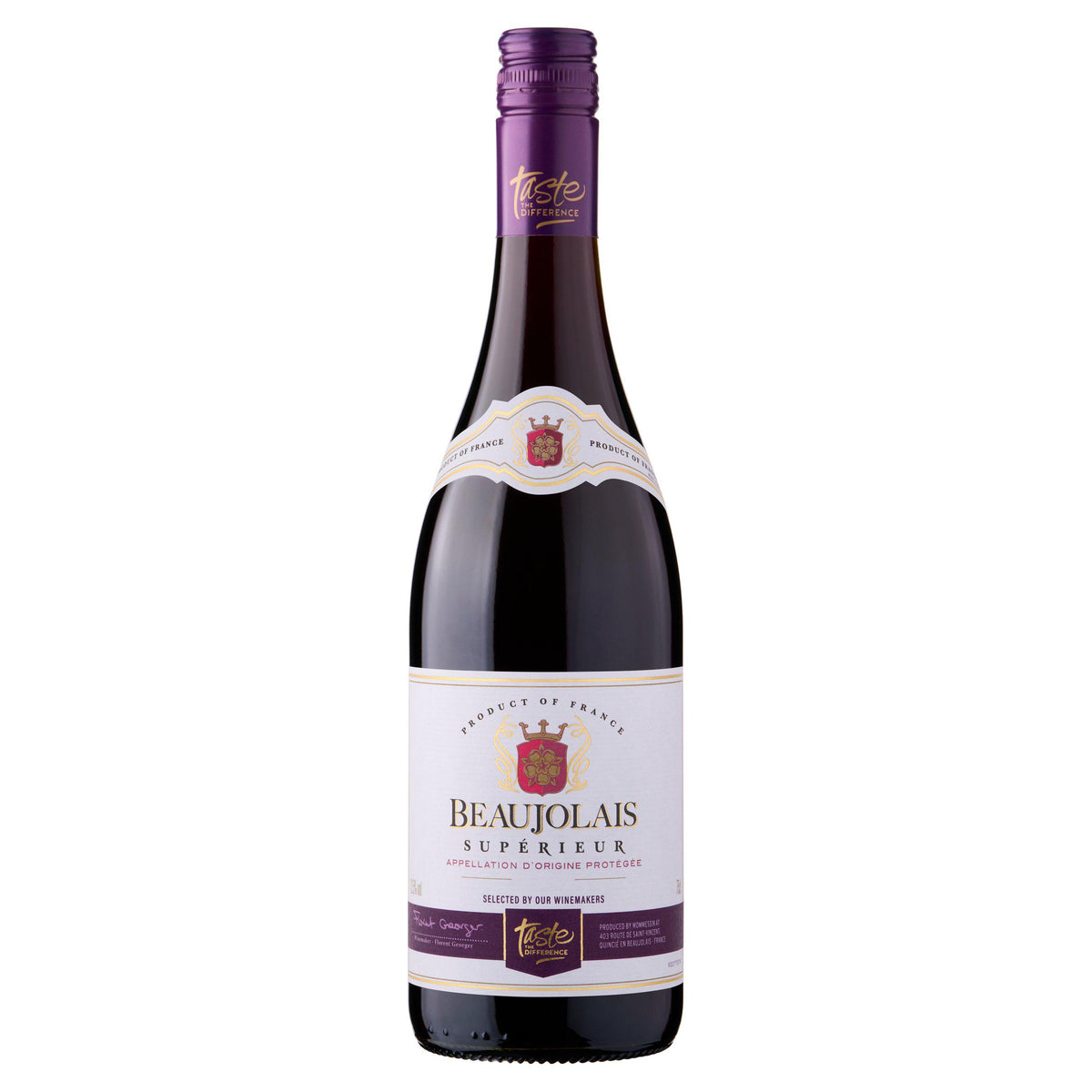 Sainsbury's Taste the Difference Beaujolais Supérieur red wine 75cl, imported from the UK