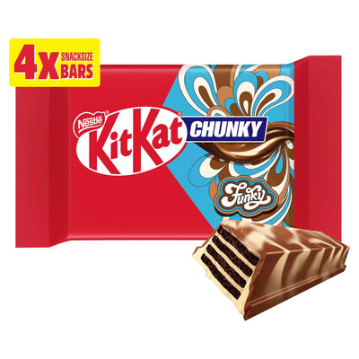Sainsburys KitKat Chunky Funky Chocolate Bar 4 Pack 128g- Buy online at McGrocer