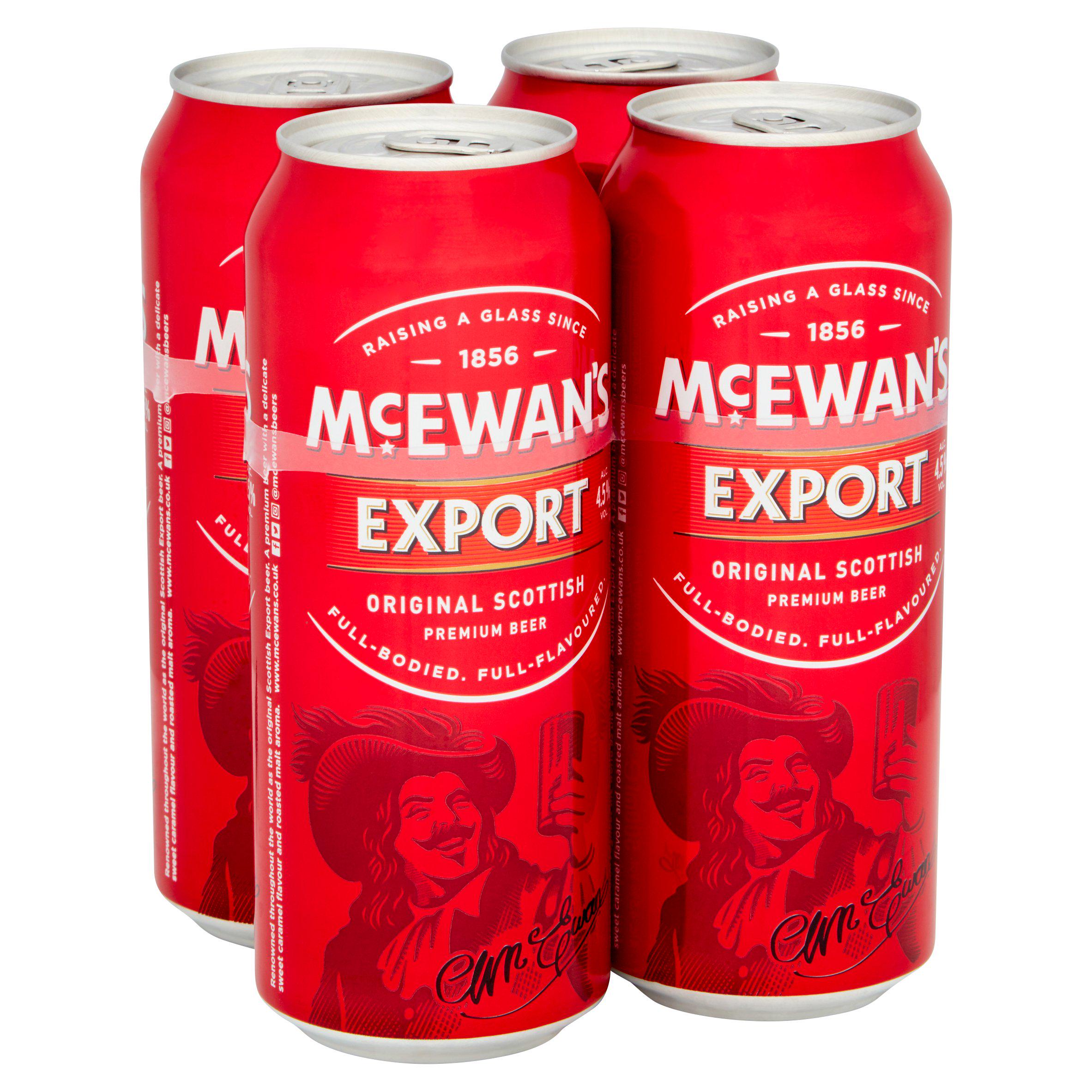 McEwan's Export Scottish Ale 4x500ml cans - British product