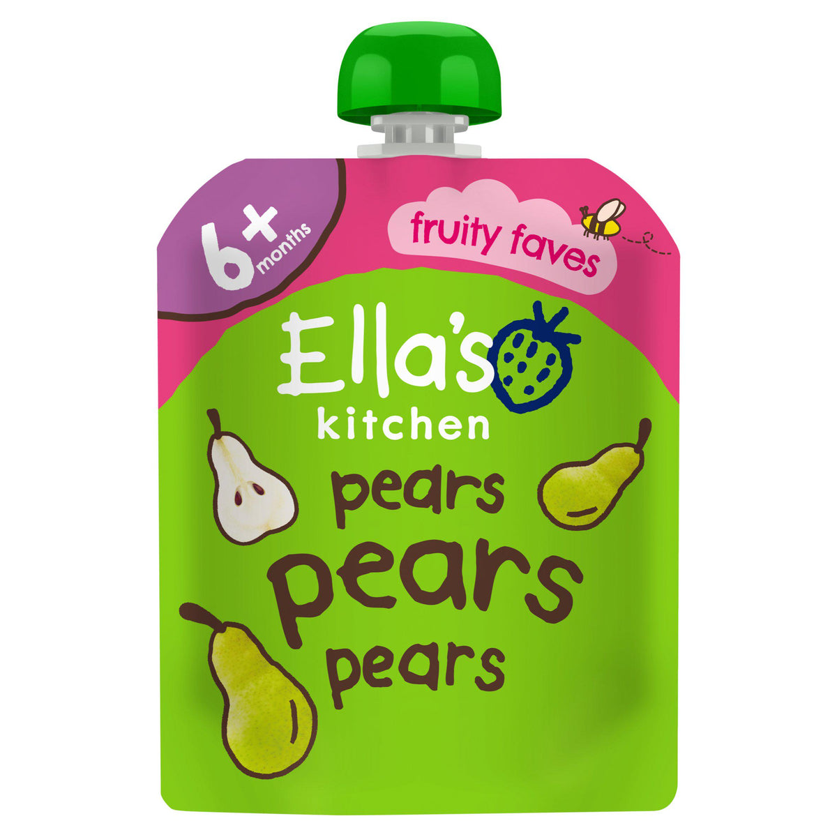 Ella's Kitchen organic pears baby food pouch 70g - British product