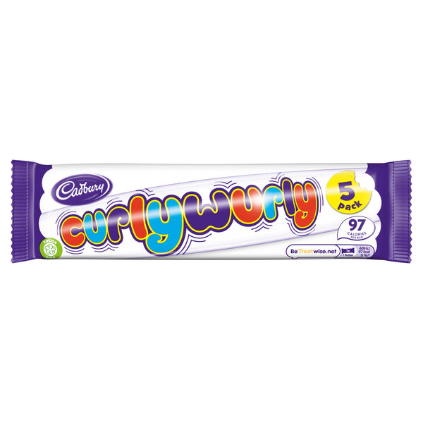 Cadbury Curly Wurly Chocolate Bar Multipack x5 107.5g
