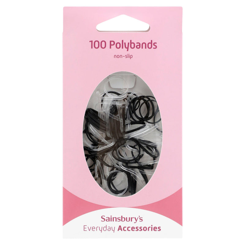 Sainsbury's Polybands hair bands 100 count - British product