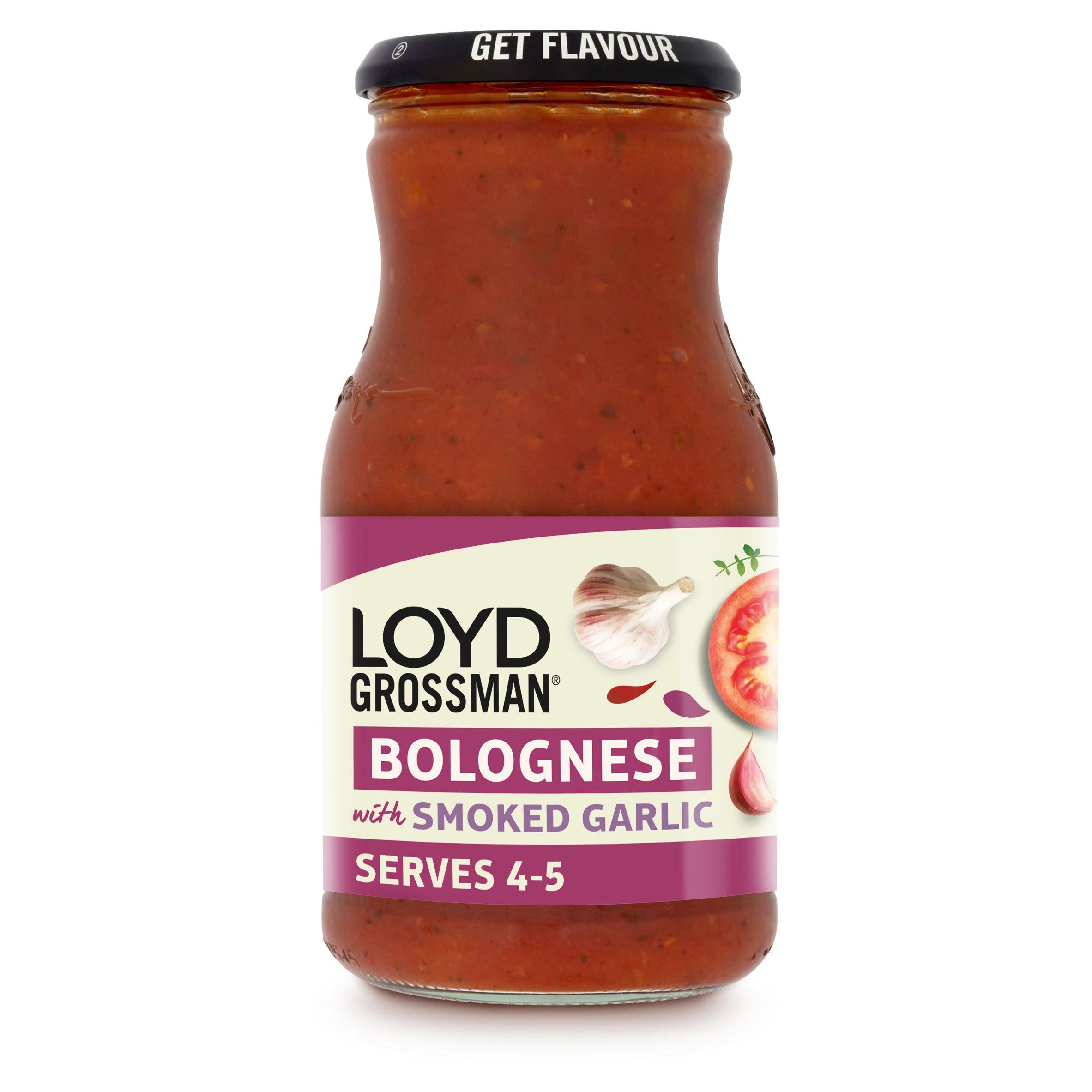 Loyd Grossman Bolognese pasta sauce with smoked garlic 660g - British product