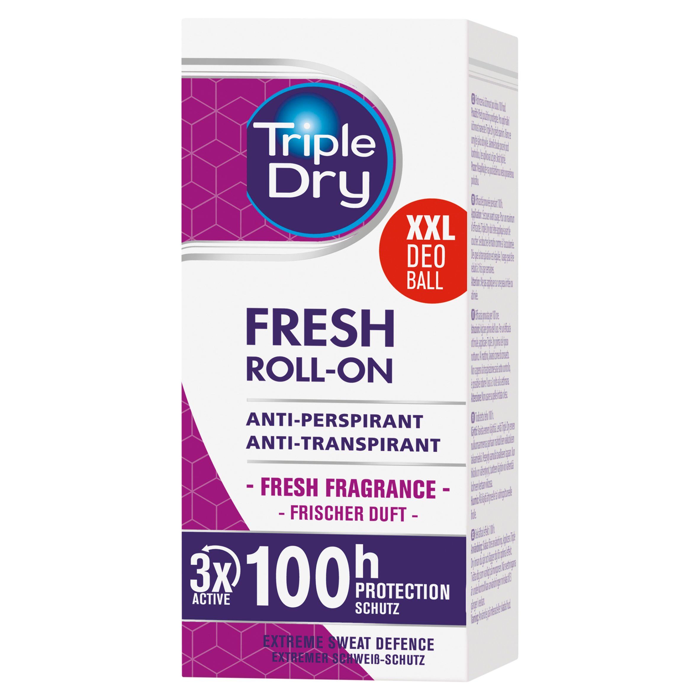 Triple Dry roll-on deodorant 50ml (British brand)