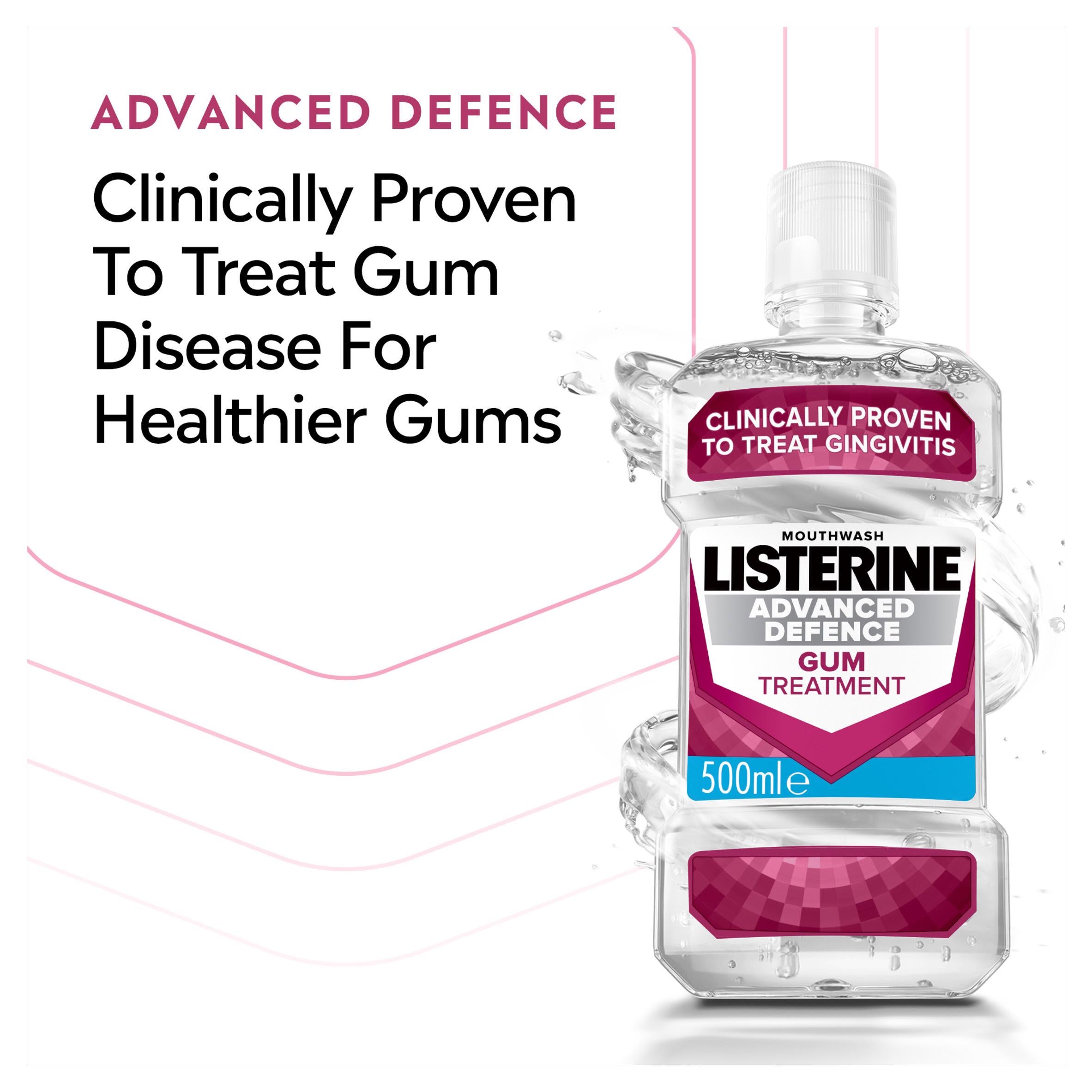Listerine Advanced Defence Gum Treatment Mouthwash 500ml, UK version