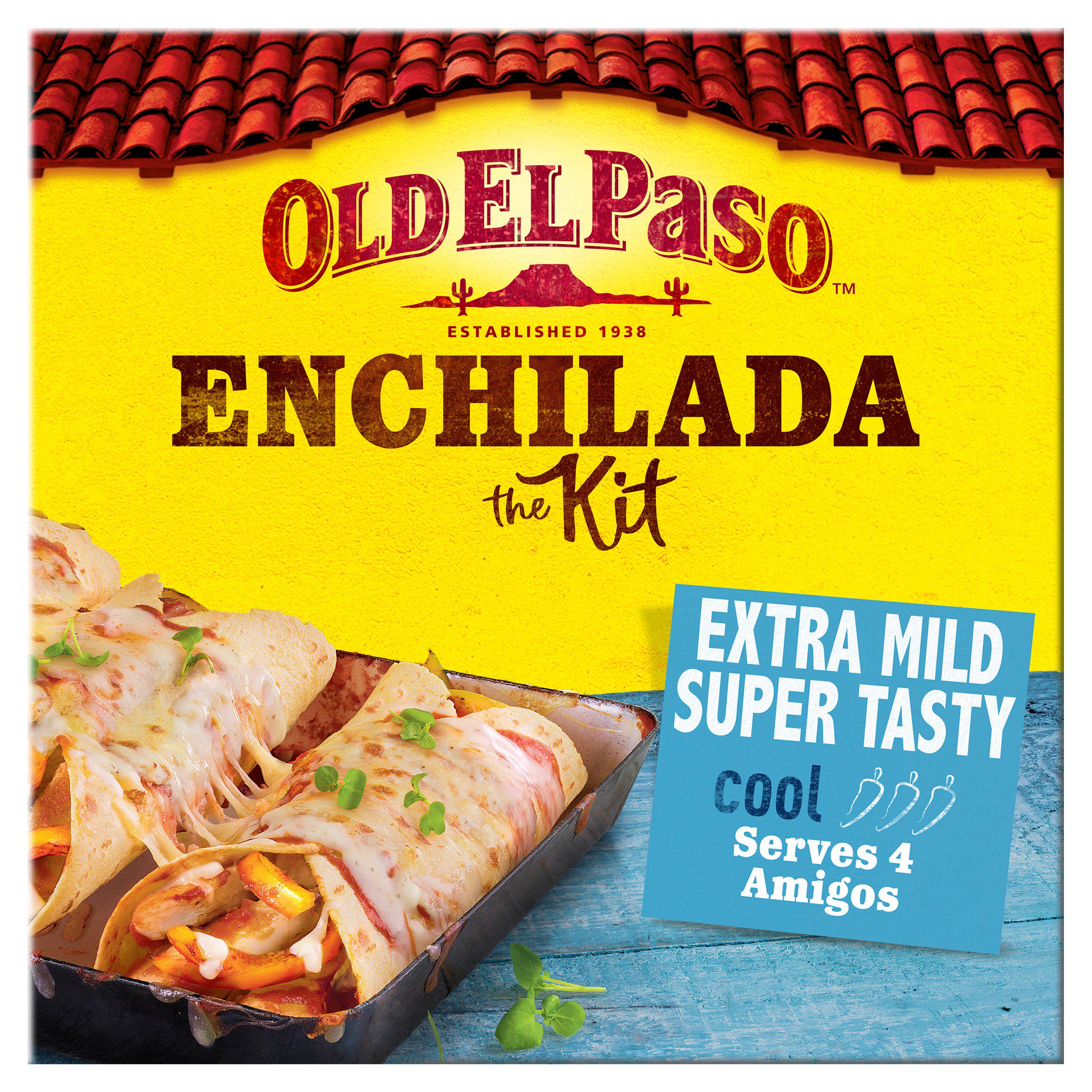 Old El Paso Extra Mild Enchilada Kit 585g, UK version