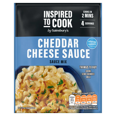 Sainsburys Sainsbury's Cheddar Cheese Sauce Mix, Inspired to Cook 40g- Buy online at McGrocer